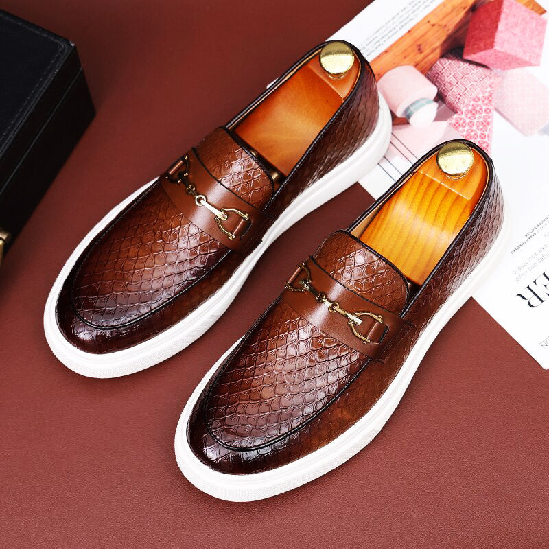 Womens Loafers Leather Slip-On - BritishMode