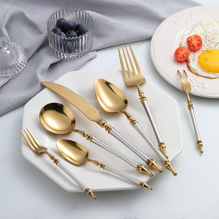 Flatware Set Coated Durable Design - BritishMode
