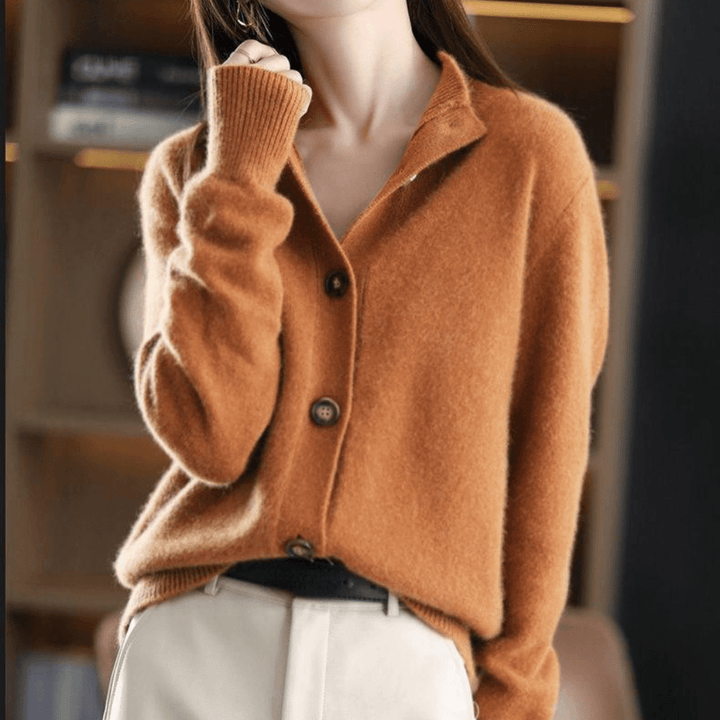 Womens Cashmere Cardigan Soft Knit Sweater Comfortable Fit