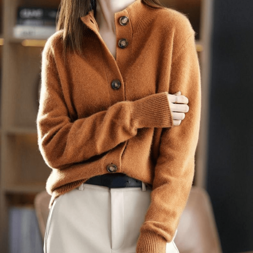 Womens Cashmere Cardigan Soft Knit Comfortable Fit