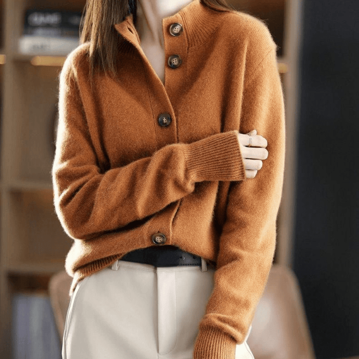 Womens Cashmere Cardigan Soft Knit Sweater Comfortable Fit