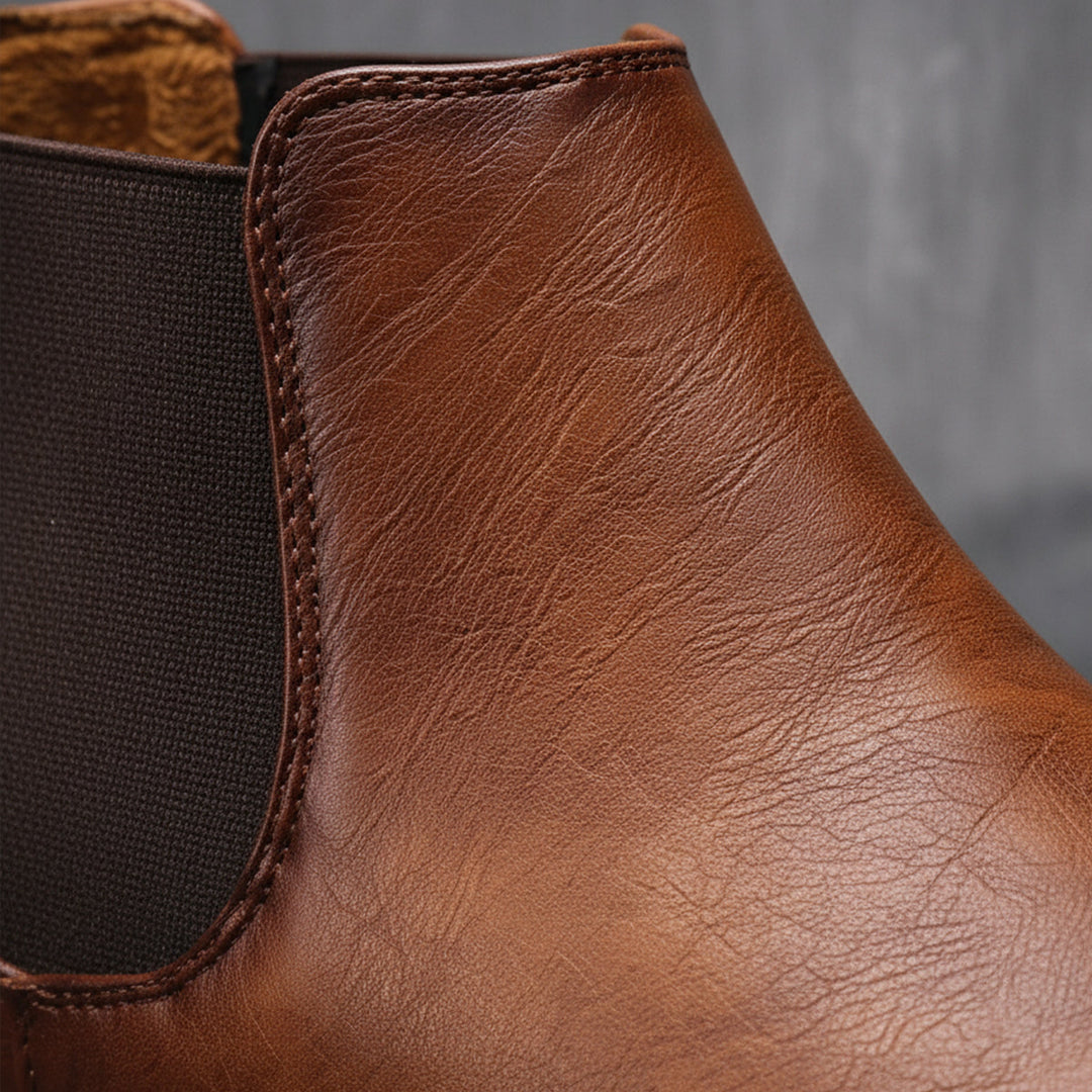 Mens Chelsea Boots Smooth Leather Classic Style