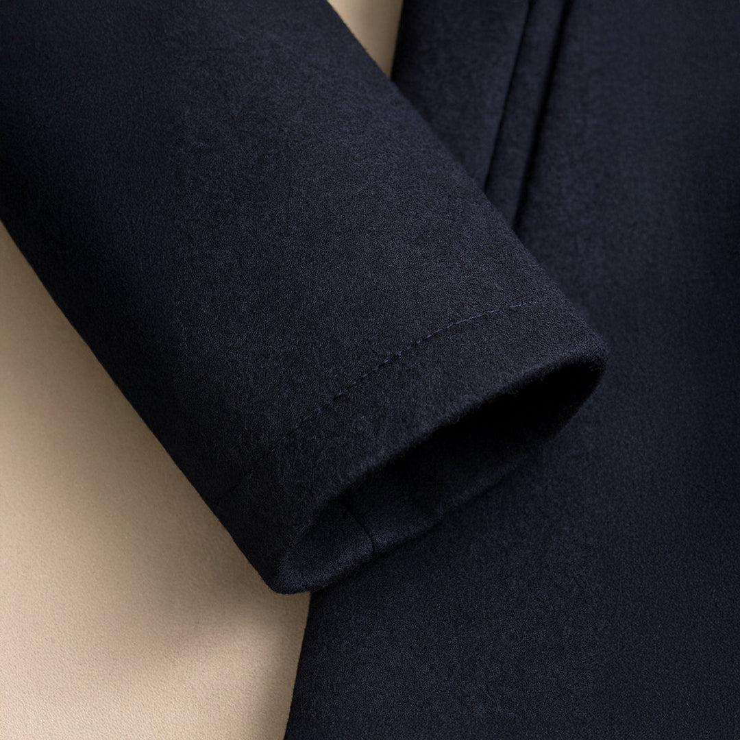 Mens Trench Coat Wool Blend Classic Fit