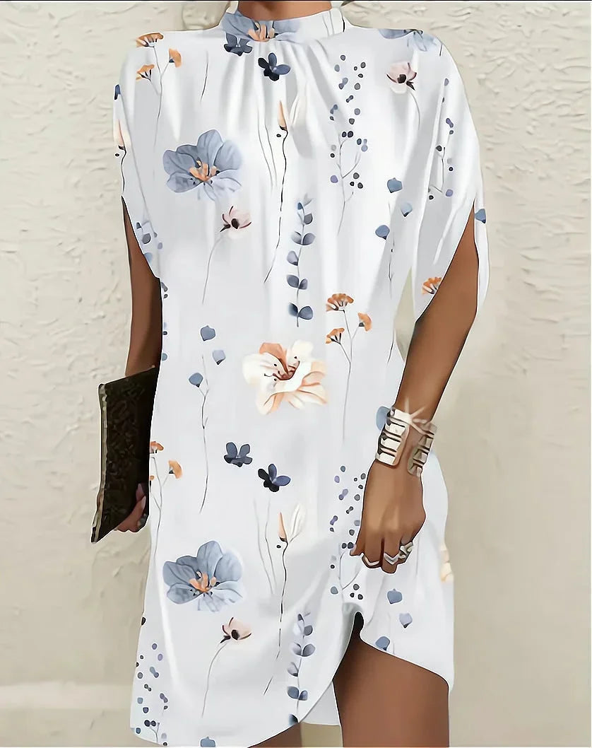 Womens Casual Mini Dress with Split Sleeve Design