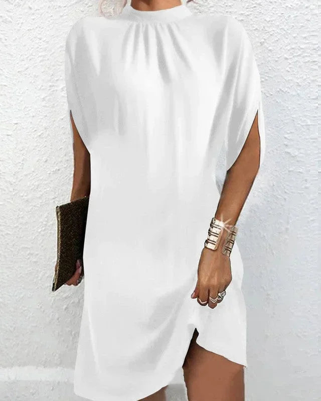 Womens Casual Mini Dress with Split Sleeve Design
