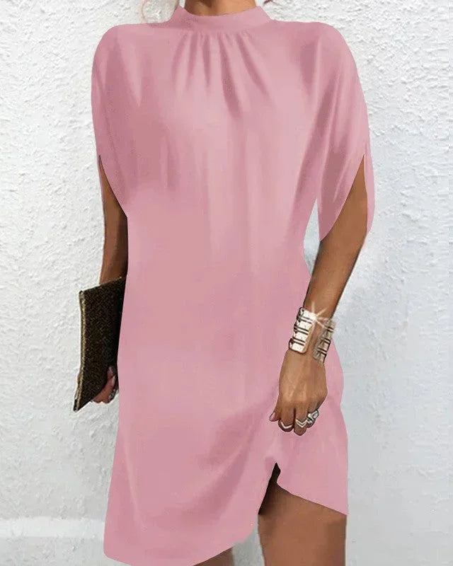 Womens Casual Mini Dress with Split Sleeve Design