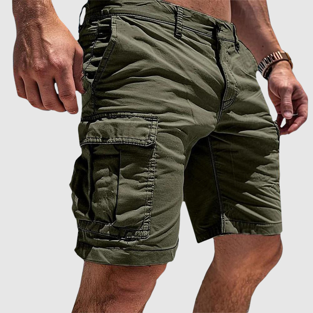 Mens Cargo Shorts Cotton Casual Knee Length