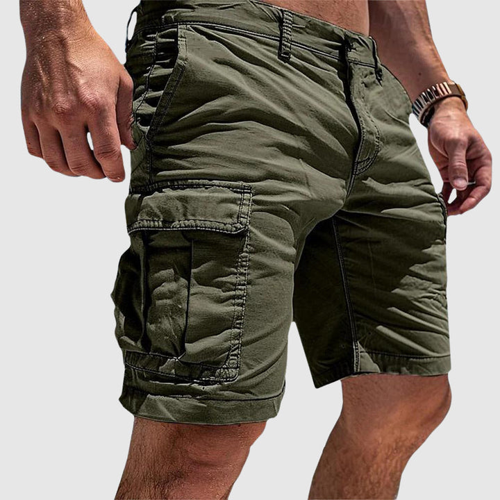 Mens Cargo Shorts Cotton Casual Knee Length