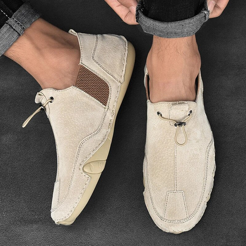 Mens Orthopedic Casual Slip-On Boat Shoes - BritishMode