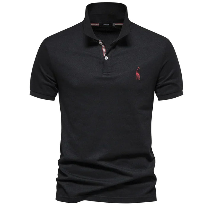 Mens Polo Shirt Short Sleeve Button Front