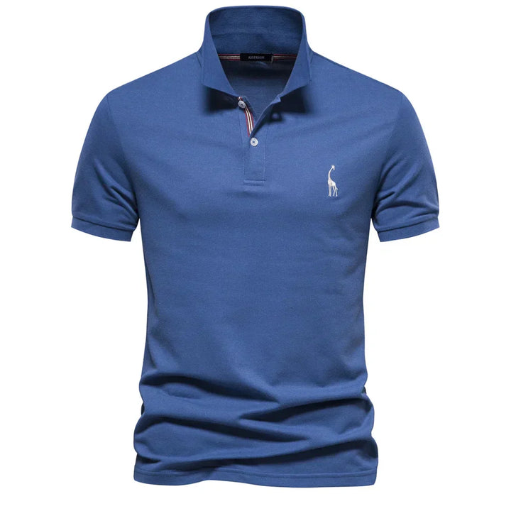 Mens Polo Shirt Short Sleeve Button Front