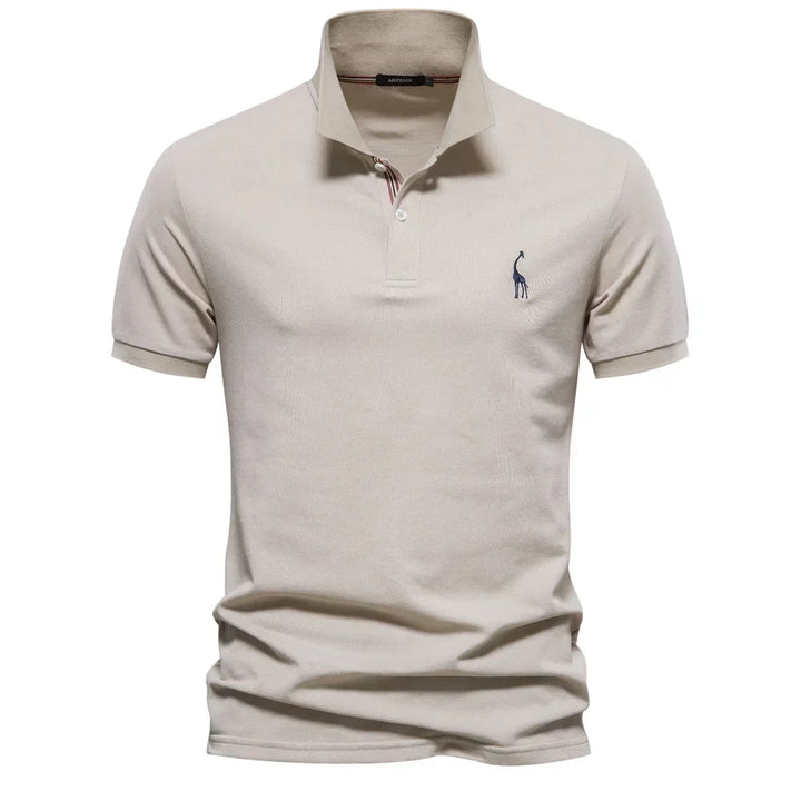 Mens Polo Shirt Short Sleeve Button Front