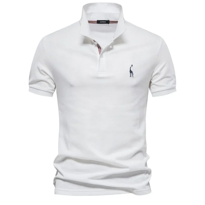 Mens Polo Shirt Short Sleeve Button Front