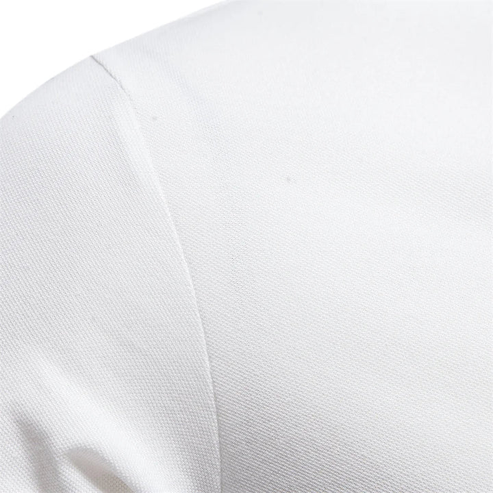 Mens Polo Shirt Short Sleeve Button Front