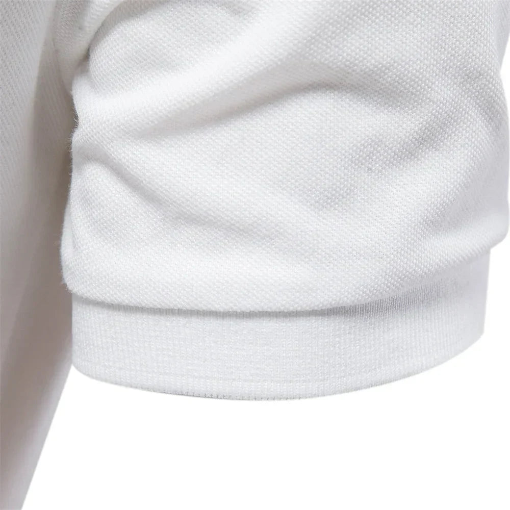 Mens Polo Shirt Short Sleeve Button Front