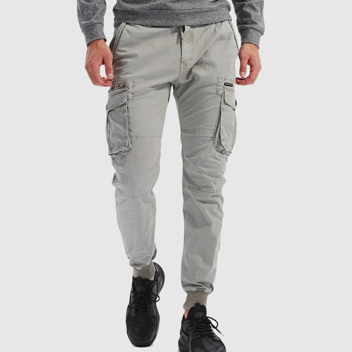 Mens Slim Fit Cargo Pants with Pockets Casual - BritishMode