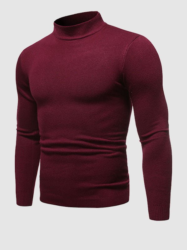 Mens Knit Sweater Classic Fit Crew Neck
