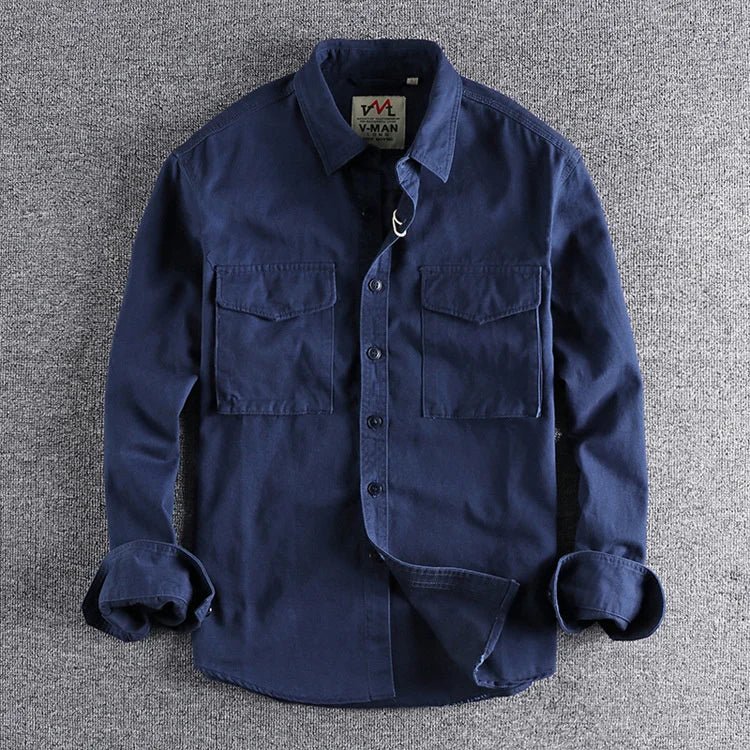 Mens Work Shirt Cotton Comfortable Fit - BritishMode