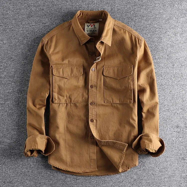 Mens Work Shirt Cotton Comfortable Fit