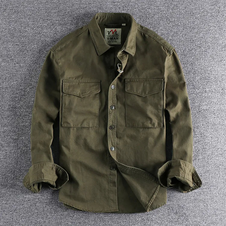 Mens Work Shirt Cotton Comfortable Fit