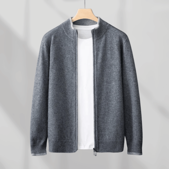 Mens Cashmere Zip Jacket Regular Fit