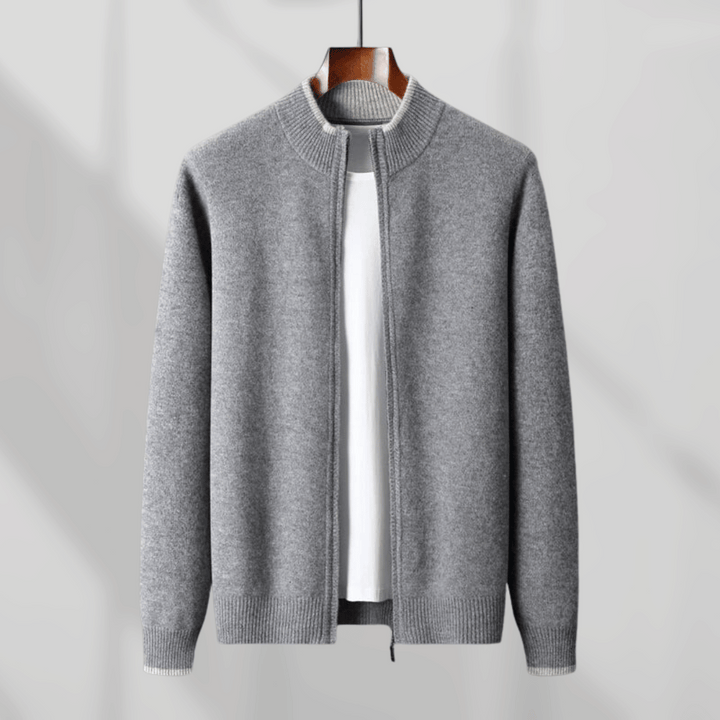 Mens Cashmere Zip Jacket Regular Fit