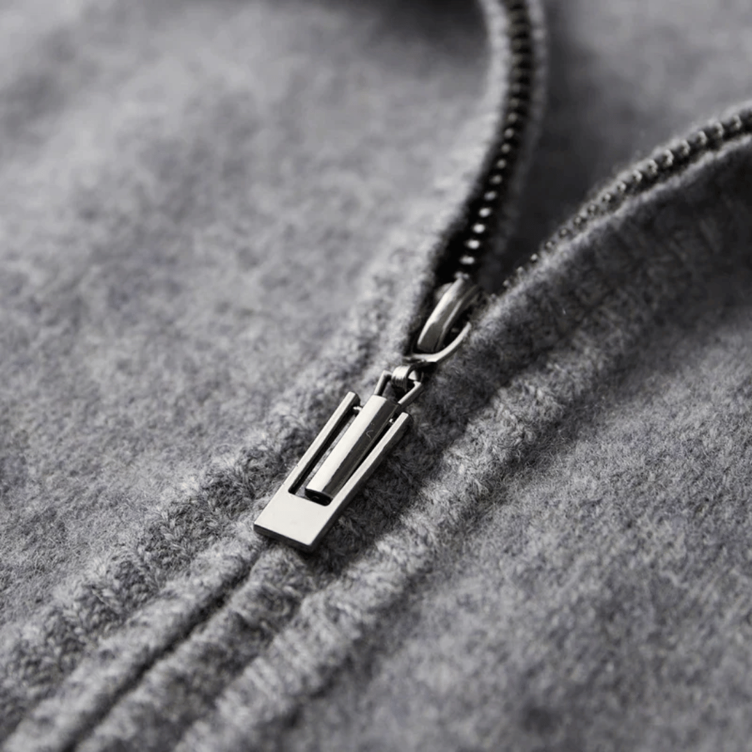 Mens Cashmere Zip Jacket Regular Fit