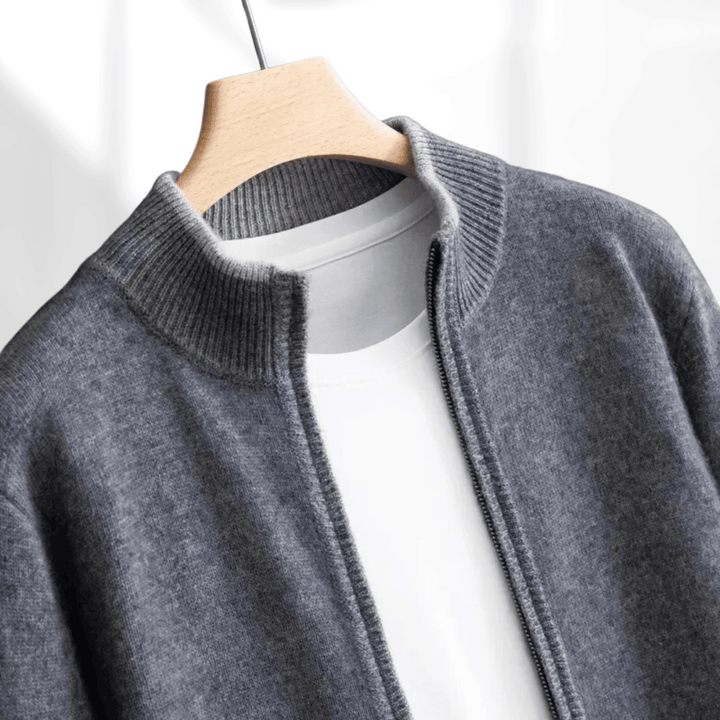 Mens Cashmere Zip Jacket Regular Fit