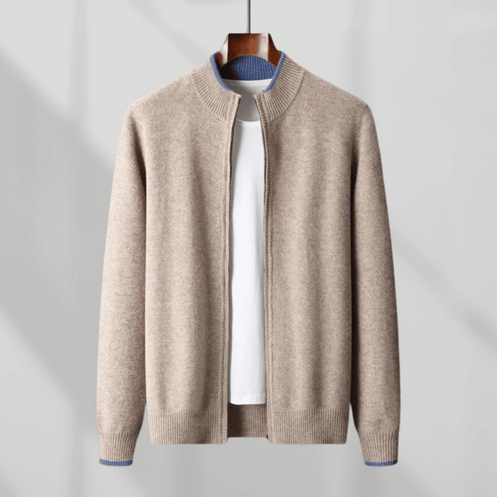 Mens Cashmere Zip Jacket Regular Fit - BritishMode