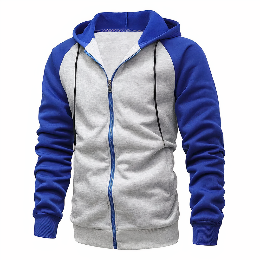 Mens Fleece Hooded Jacket with Adjustable Hood Athletic Fit - BritishMode