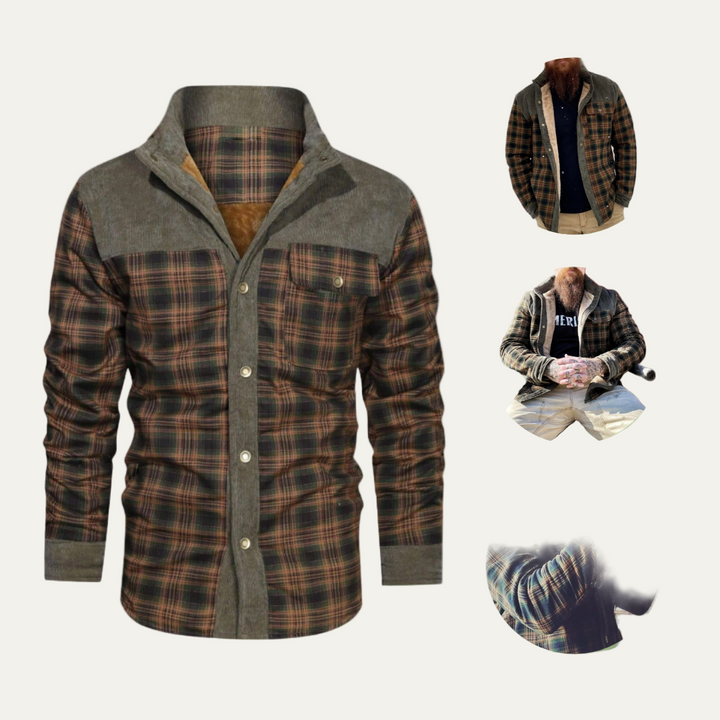 Mens Shirt Jacket Sherpa Lined Heavy Fit