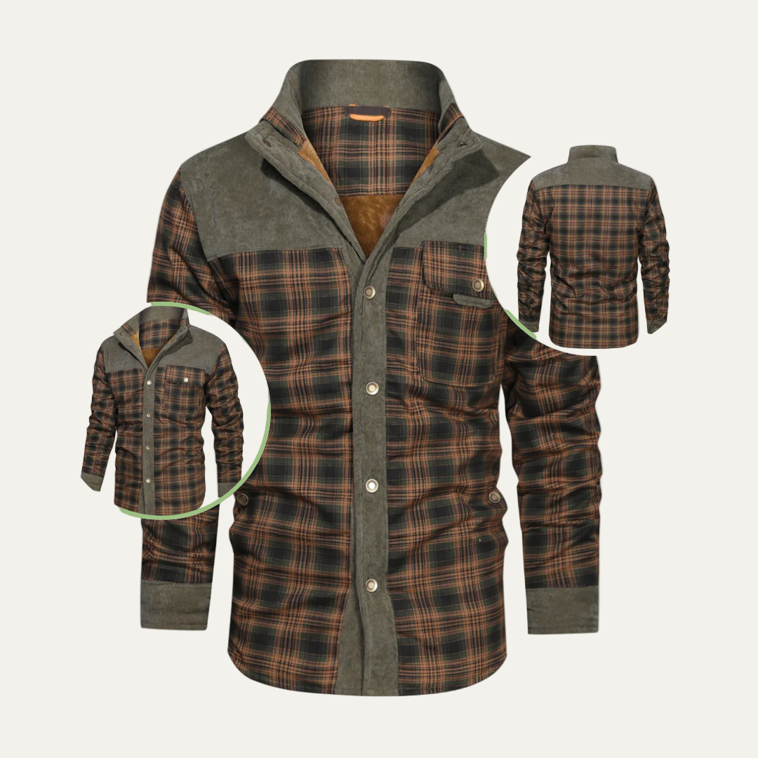 Mens Shirt Jacket Sherpa Lined Heavy Fit