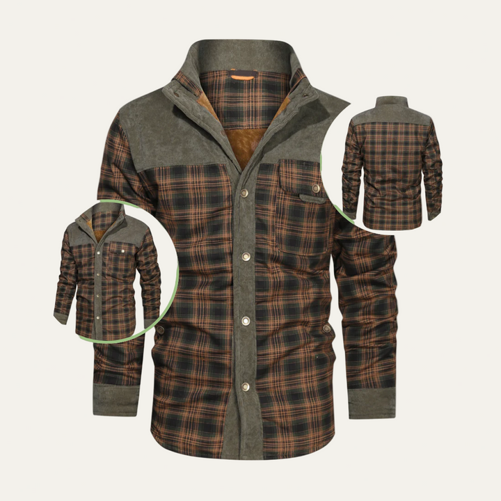 Mens Shirt Jacket Sherpa Lined Heavy Fit