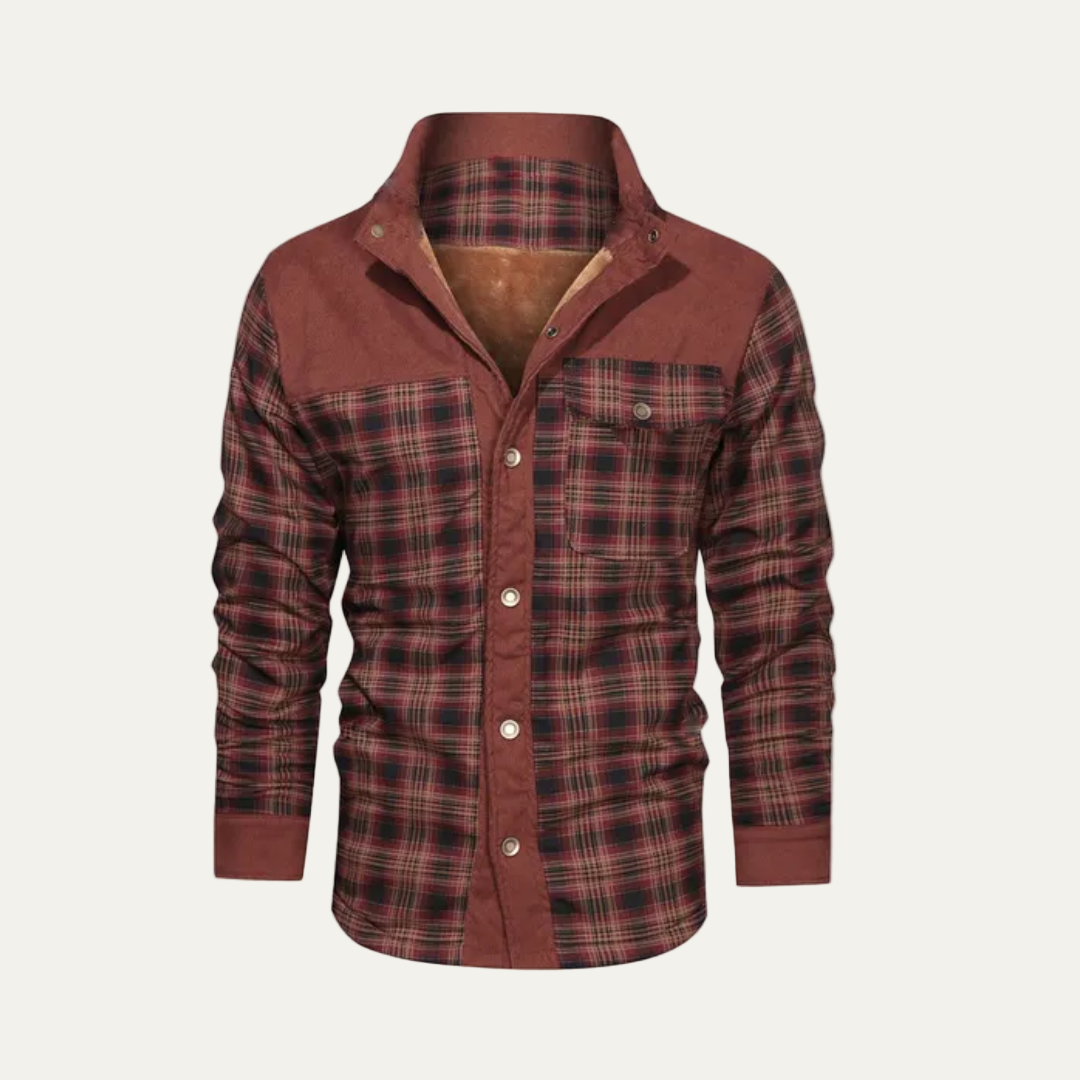 Mens Shirt Jacket Sherpa Lined Heavy Fit