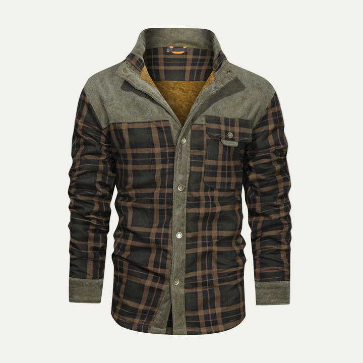 Mens Shirt Jacket Sherpa Lined Heavy Fit
