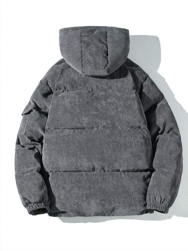Mens Corduroy Puffer Jacket Quilted Fit
