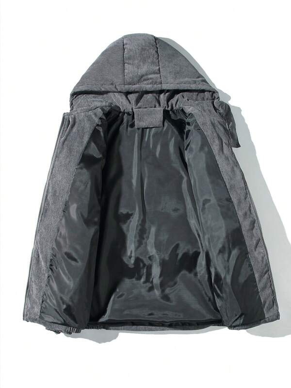 Mens Corduroy Puffer Jacket Quilted Fit