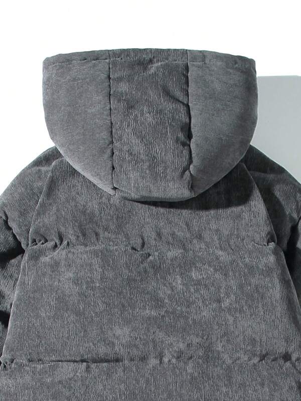 Mens Utility Jacket Technical Hooded with Patch Pockets