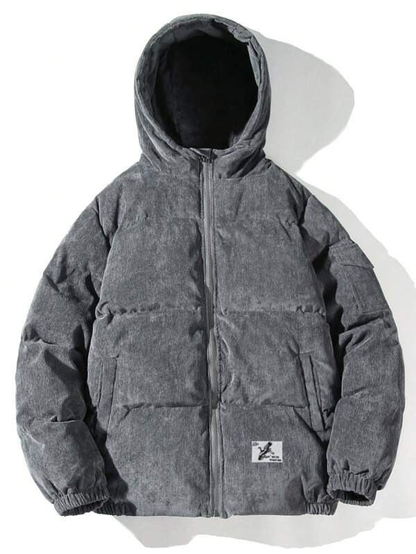 Mens Corduroy Puffer Jacket Quilted Fit - BritishMode