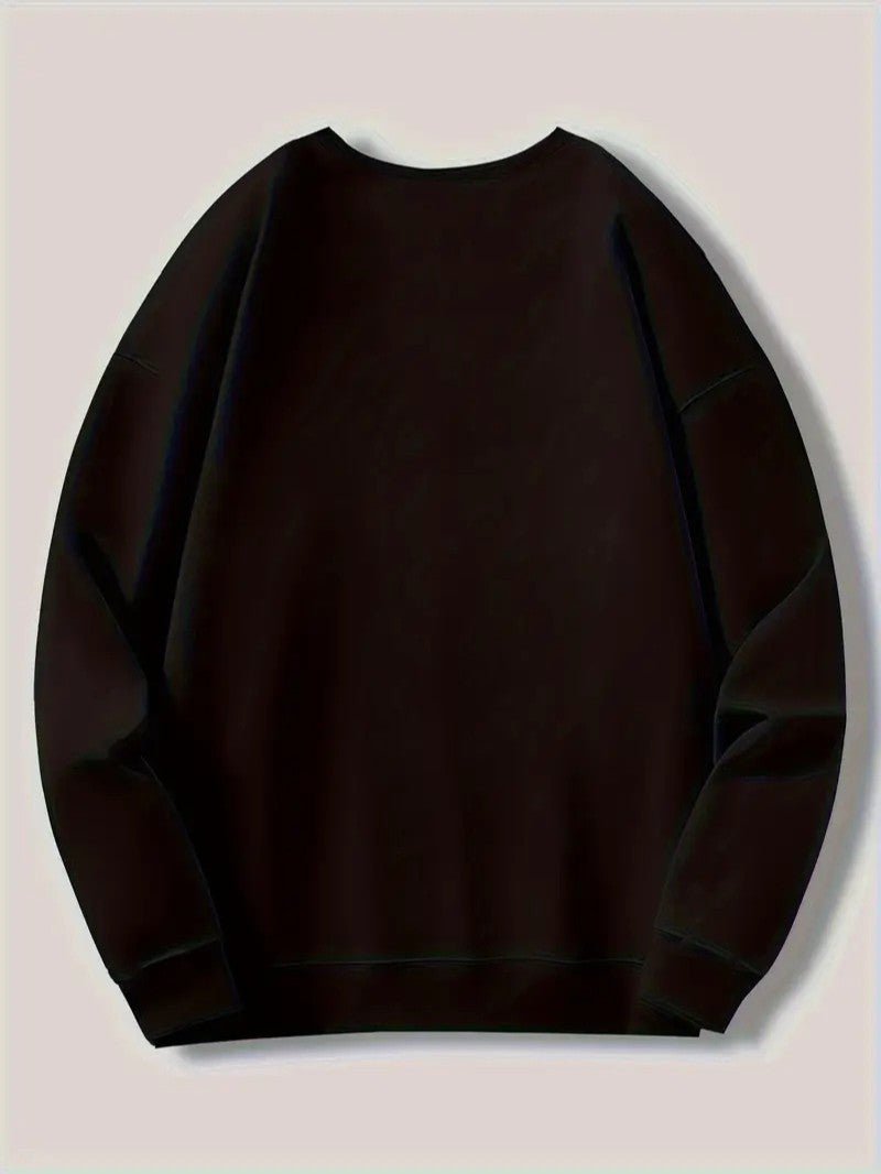 Mens Sweatshirt with Festive Reindeer Print Regular Fit