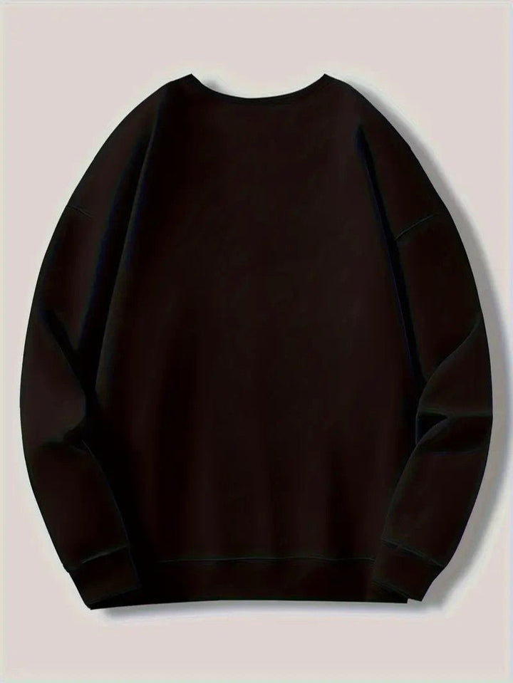 Mens Sweatshirt with Festive Reindeer Print Regular Fit