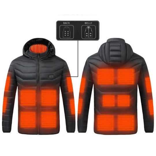Mens Heated Jacket Insulated Lightweight Warm Fit