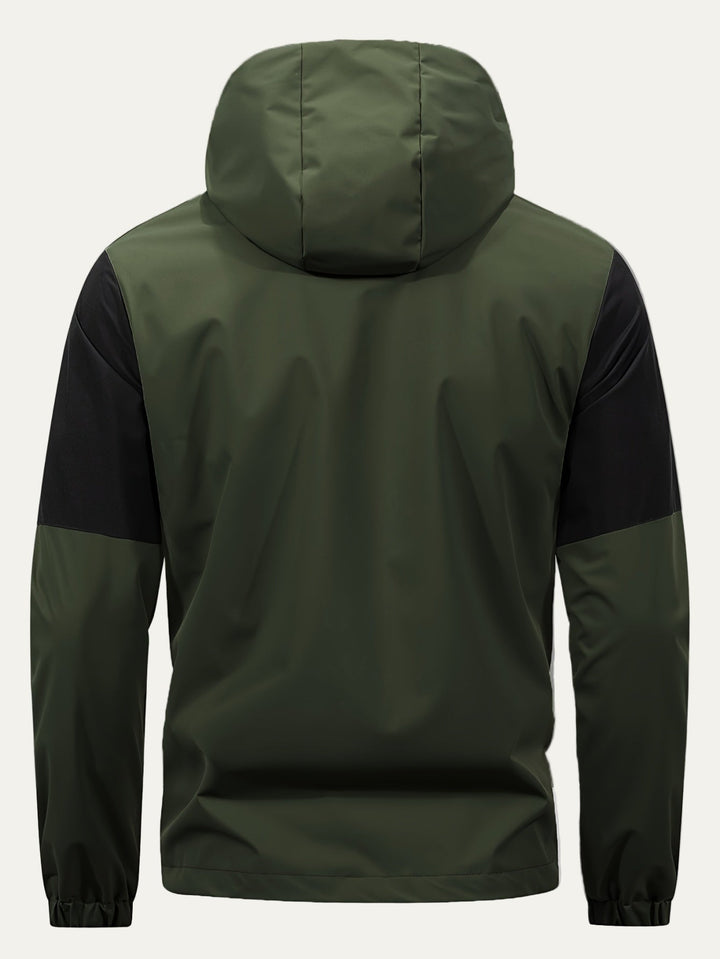 Mens Windbreaker Hooded Full Zip Lightweight