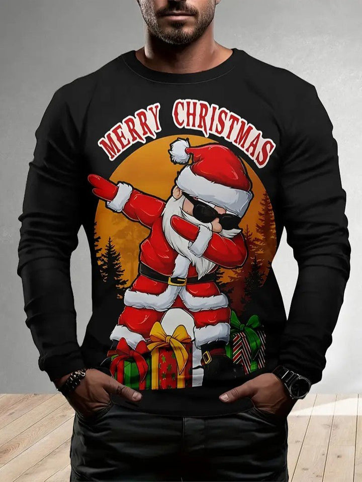 Mens Pullover Sweater with Holiday Pattern