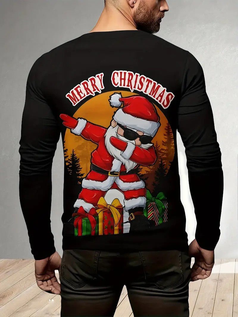 Mens Pullover Sweater with Holiday Pattern