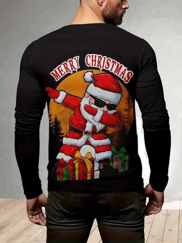 Mens Pullover Sweater with Holiday Pattern