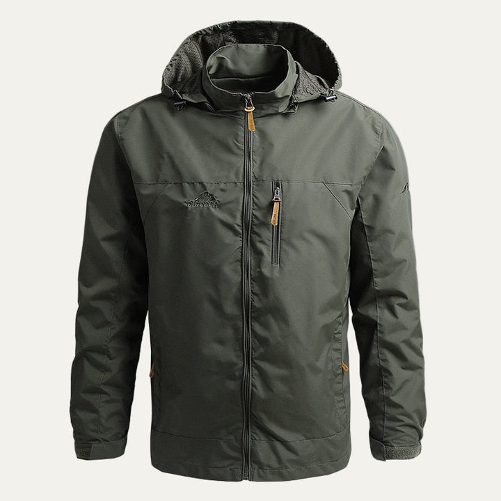 Mens Outdoor Jacket Lightweight Waterproof Hooded