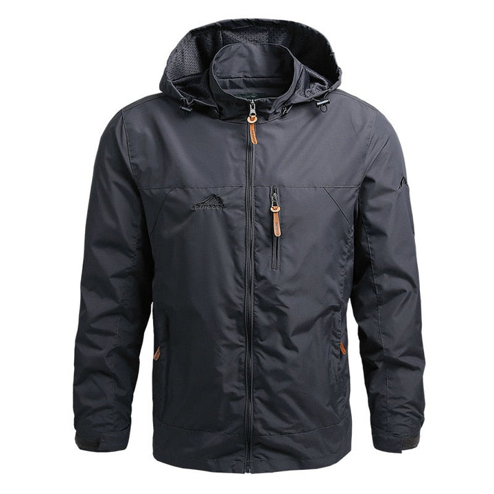 Mens Outdoor Jacket with Hood Lightweight Durable