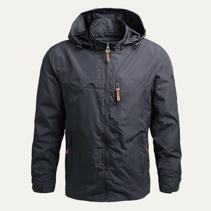 Mens Outdoor Jacket Lightweight Waterproof Hooded