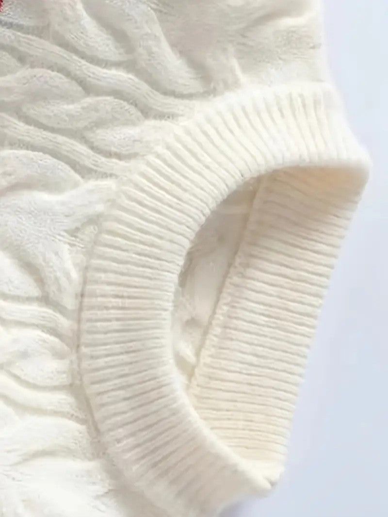Mens Knit Sweater Reindeer Pattern Crewneck